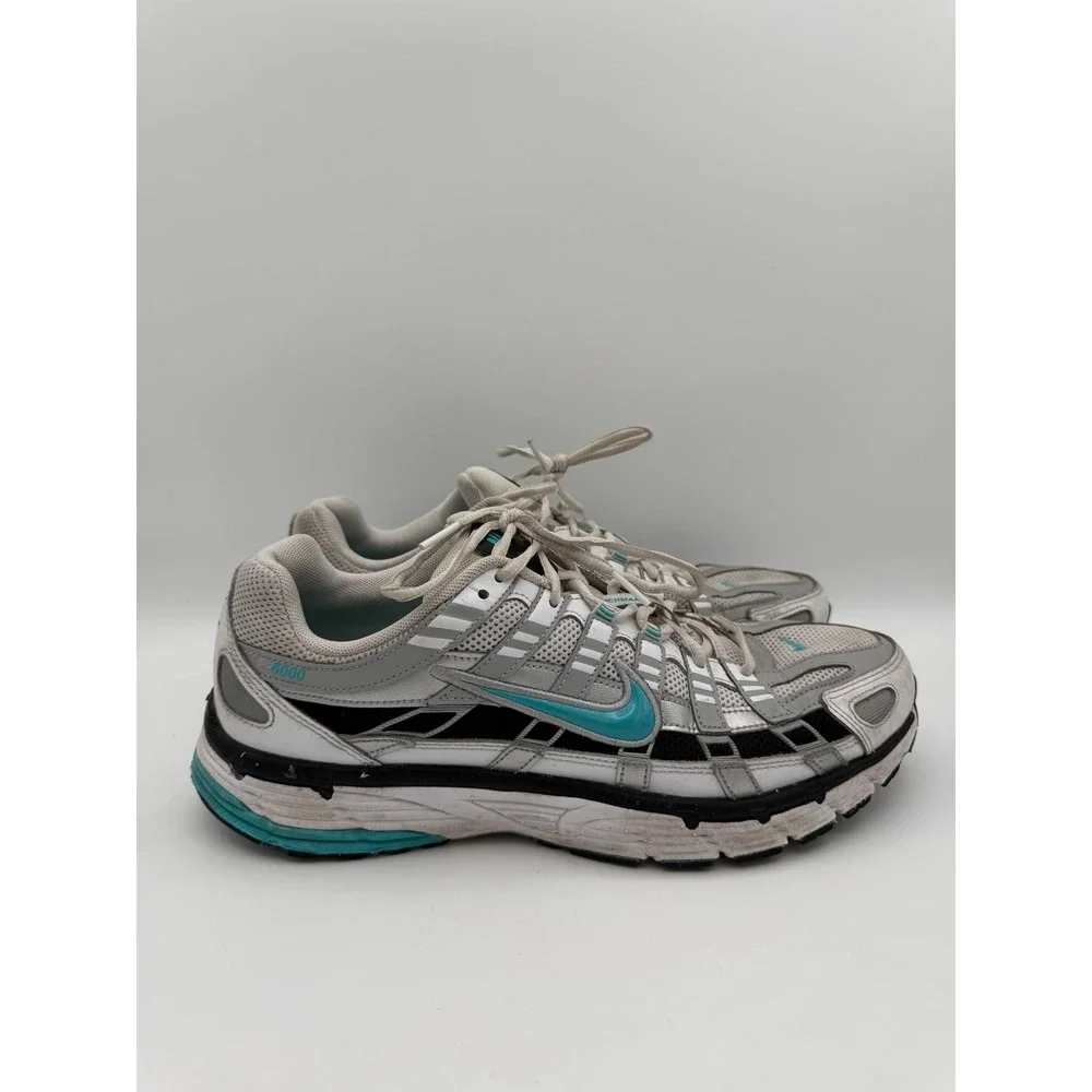 Nike P-6000 Bowerman Series White Metallic Silver Teal CD6404-103 Mens Size 11